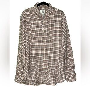 Brooks Brothers Thom Browne Black Fleece Flannel Shirt Blue & Red Plaid Size M